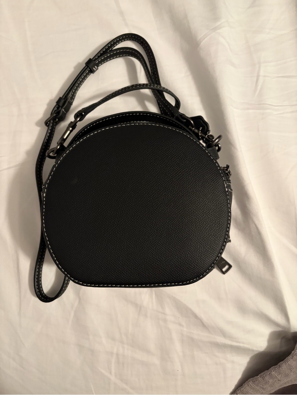 Rare Coach Cat Face Crossbody Bag Black Leather Whimsical Purse CM769 - Picture 2 of 3